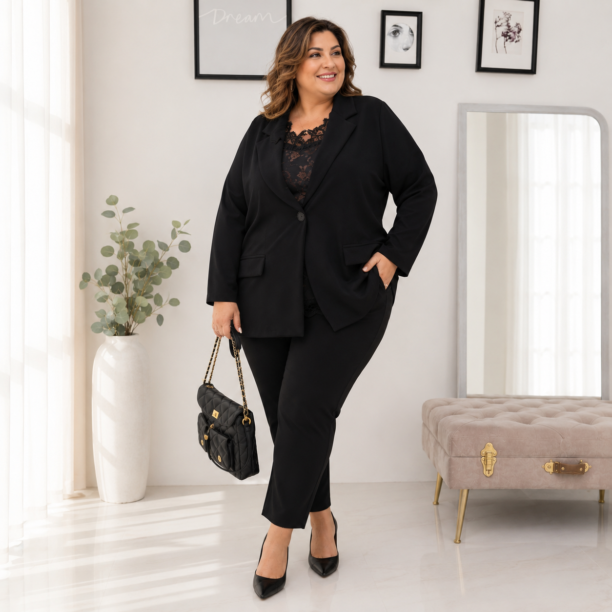 Tailleur elasticizzato per donne curvy Giuly