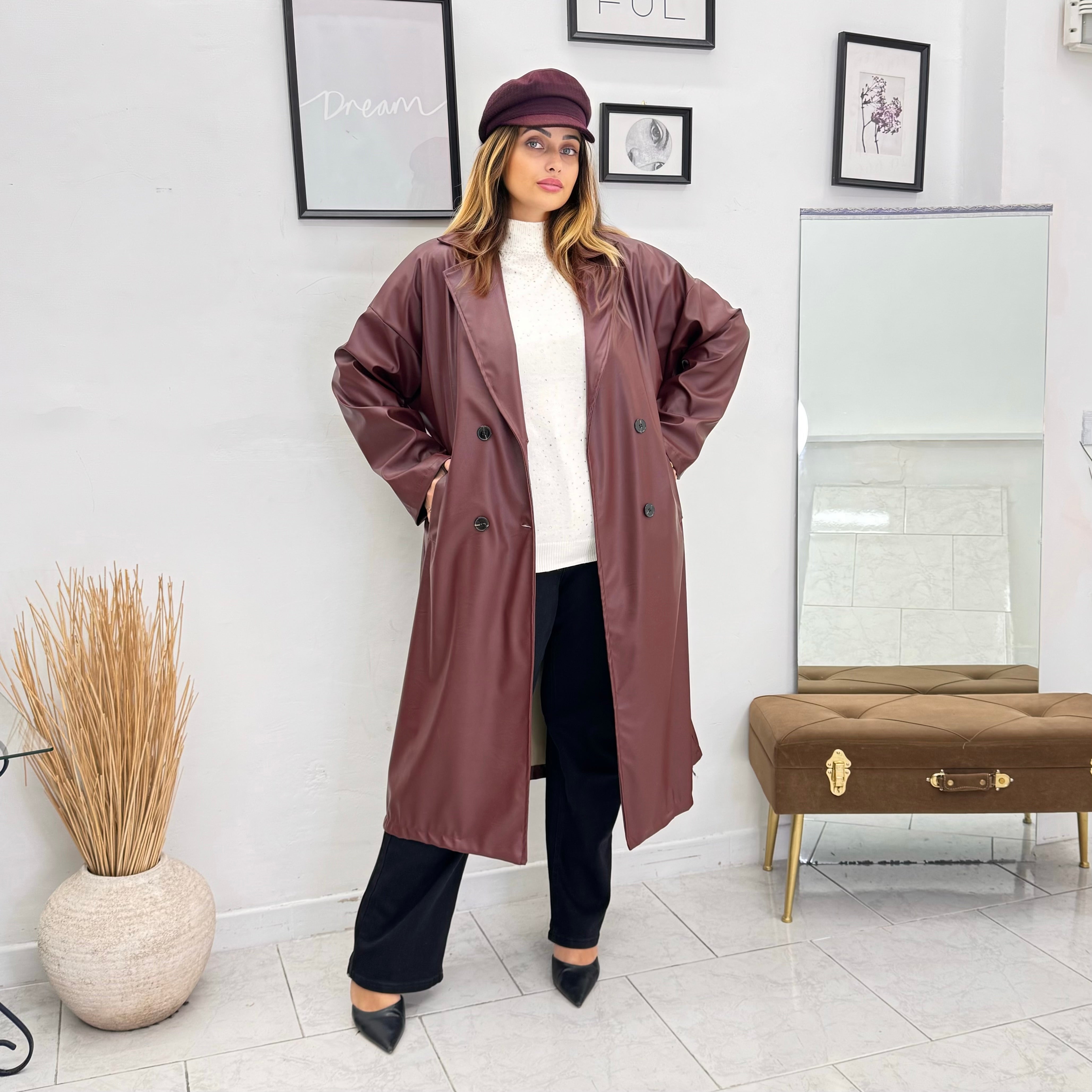 Trench in Ecopelle Giada