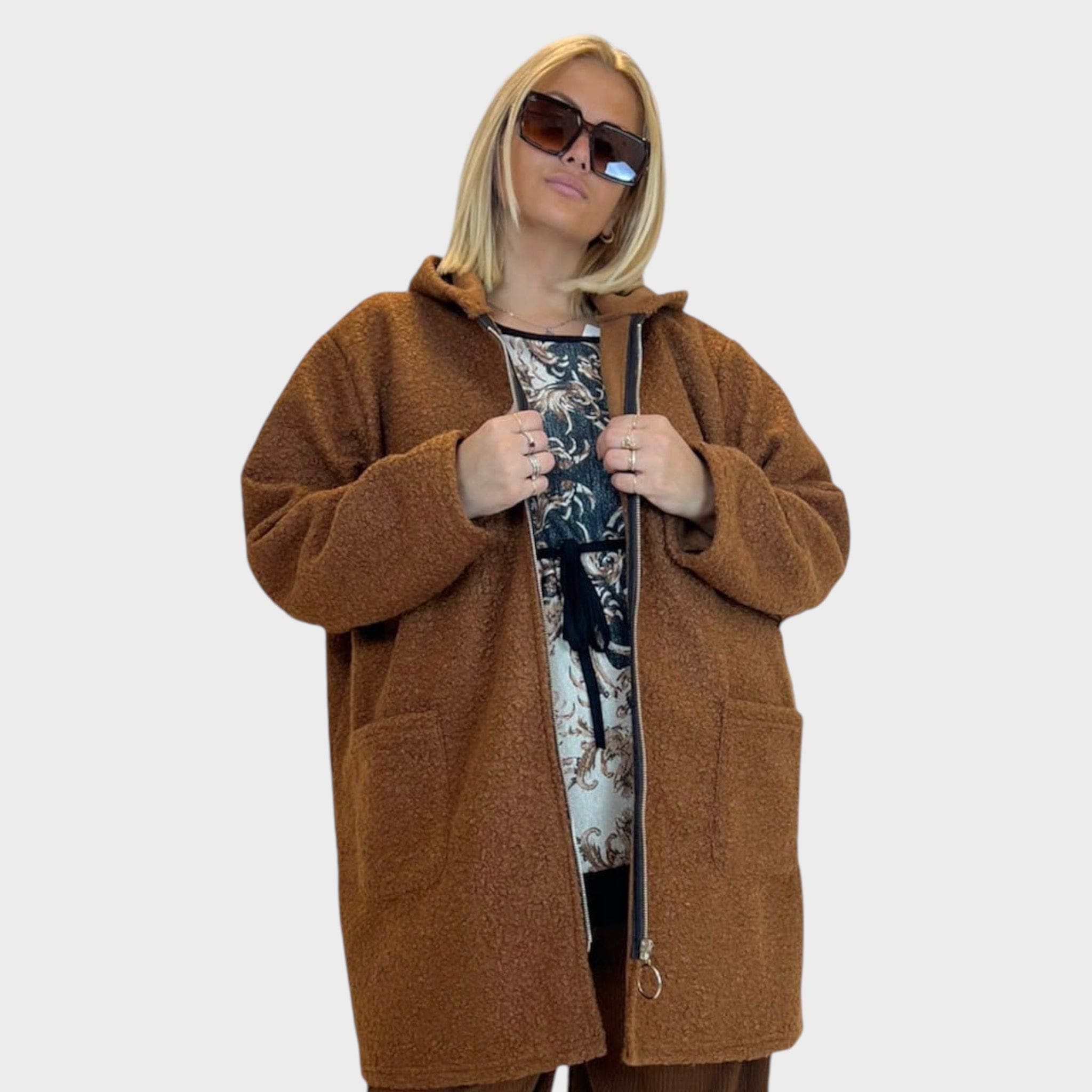 Cappotto donna curvy bouclè