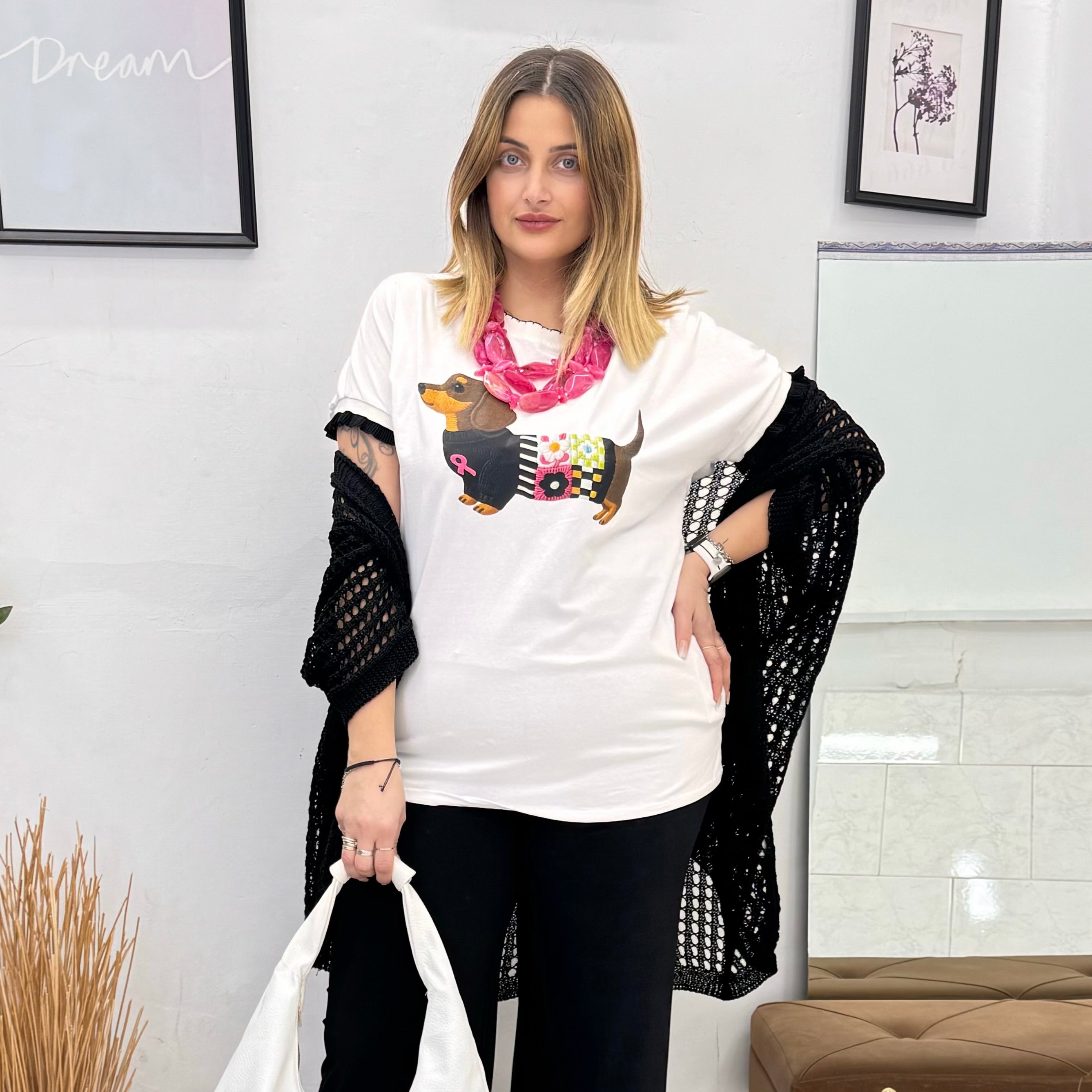 T-shirt bassotto Chic