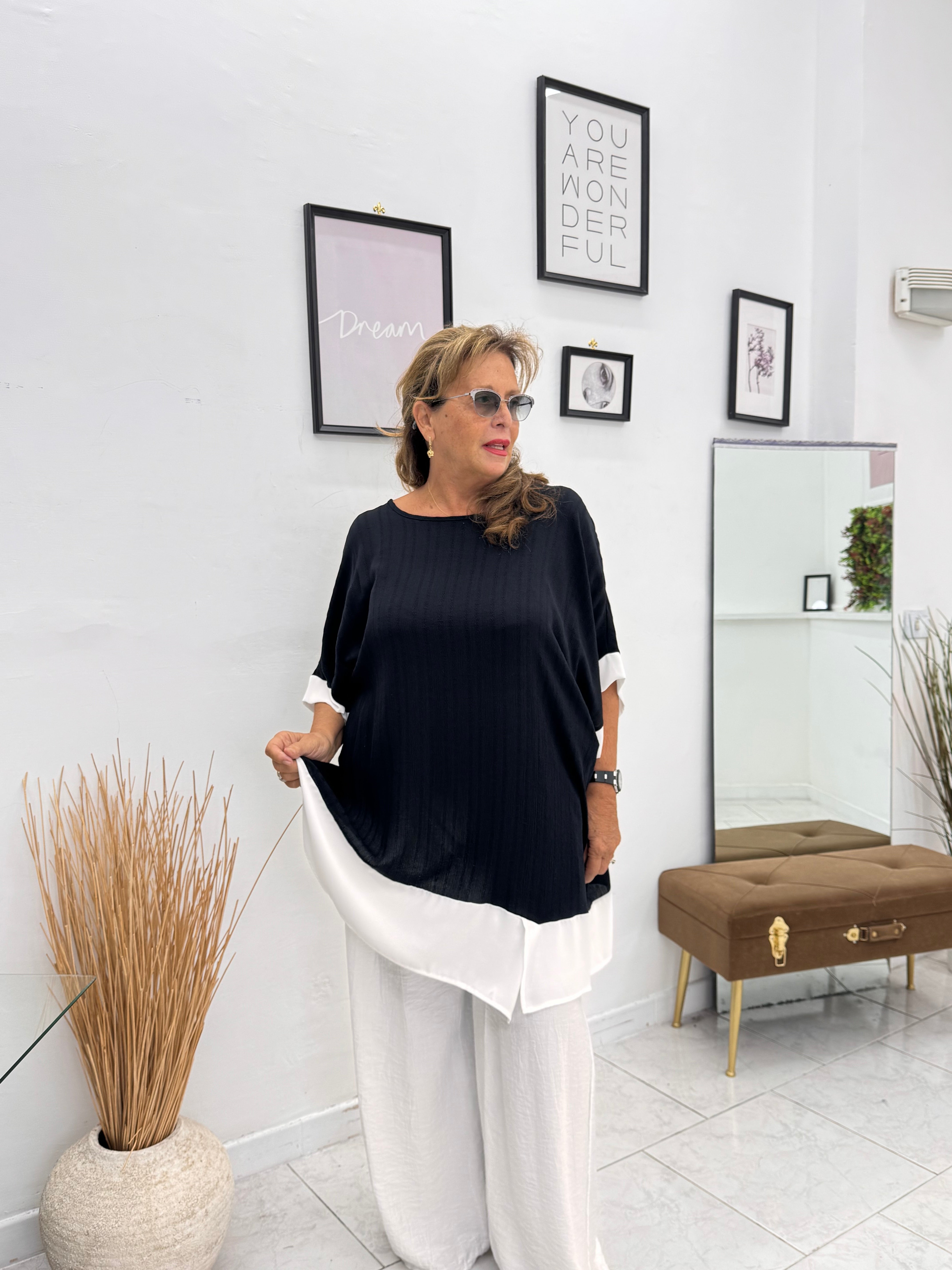 Maglia bicolor curvy