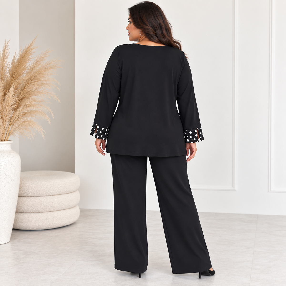 Maglia pois e strass 05108