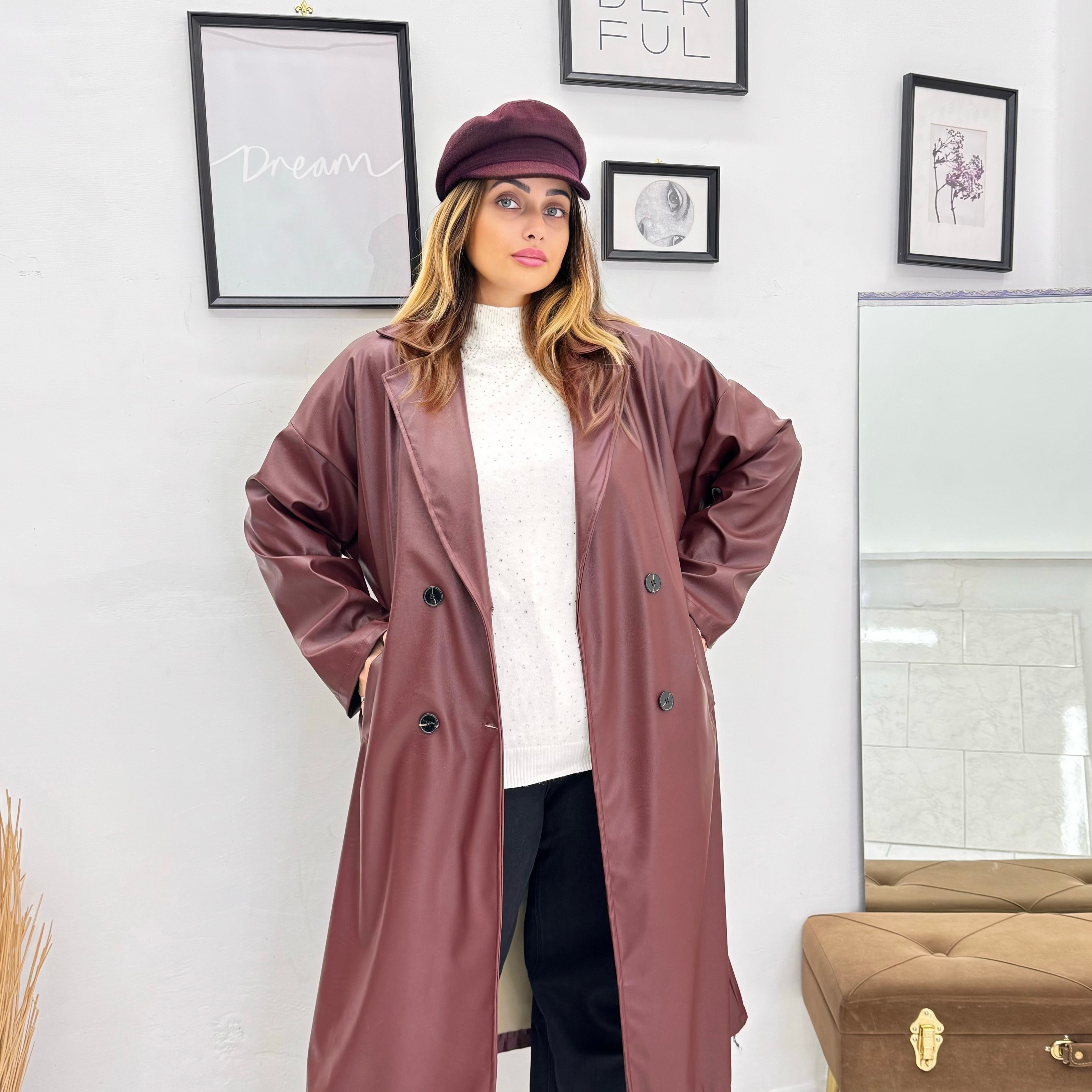 Trench in Ecopelle Giada