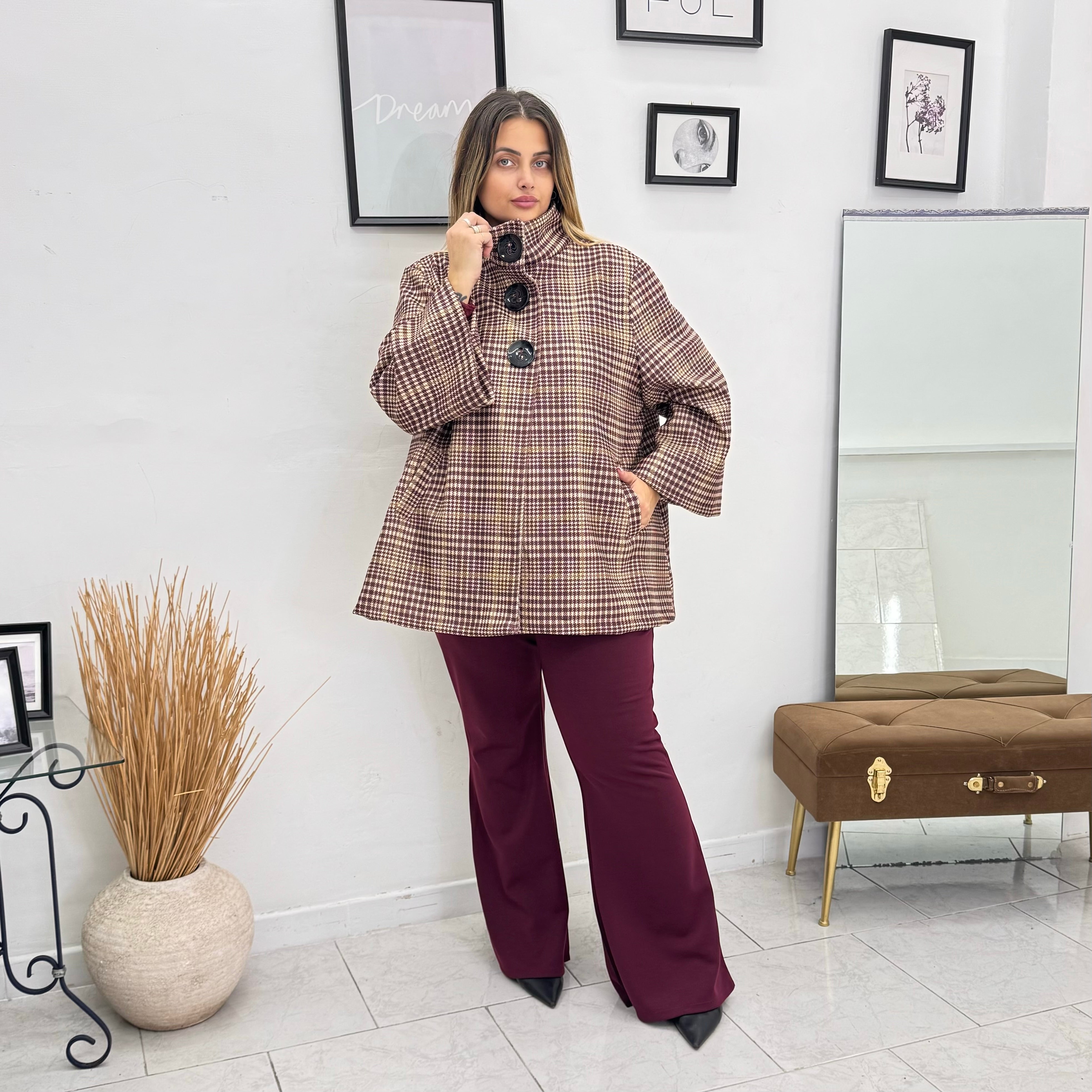 GIACCA BOTTON TARTAN