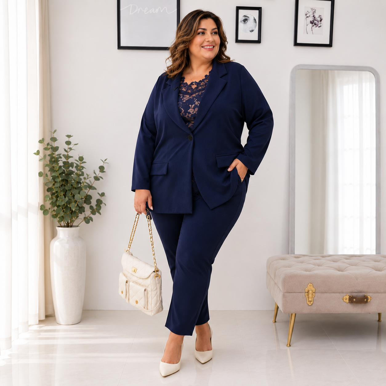 Tailleur elasticizzato per donne curvy Giuly