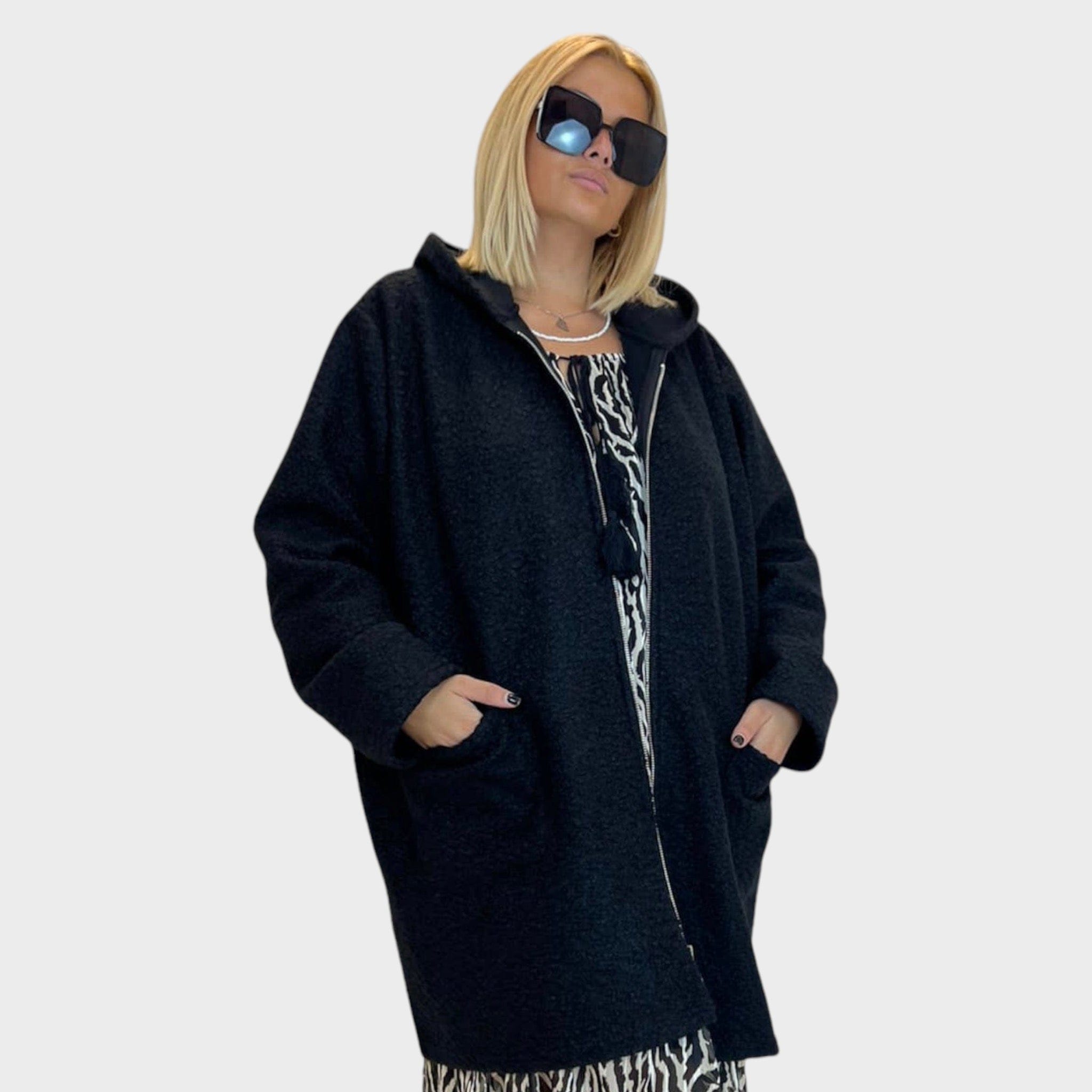 Cappotto donna curvy bouclè