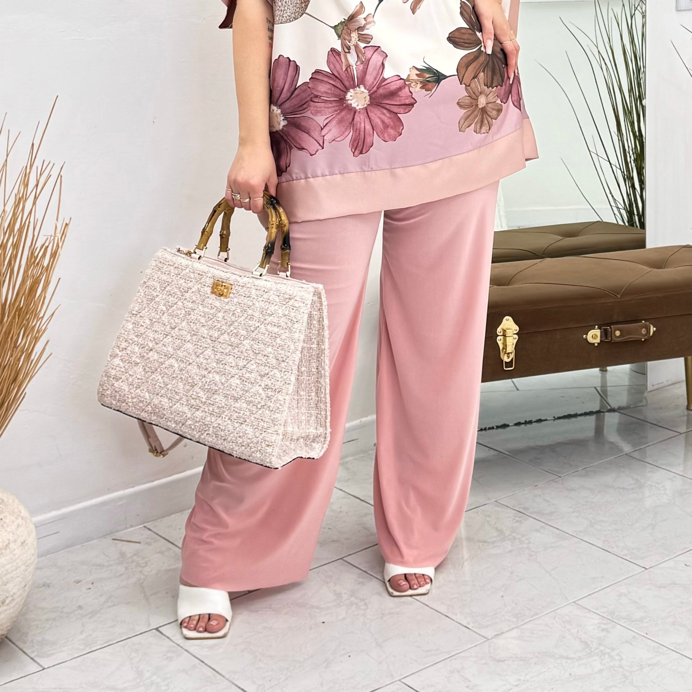 Pantalone a palazzo in viscosa
