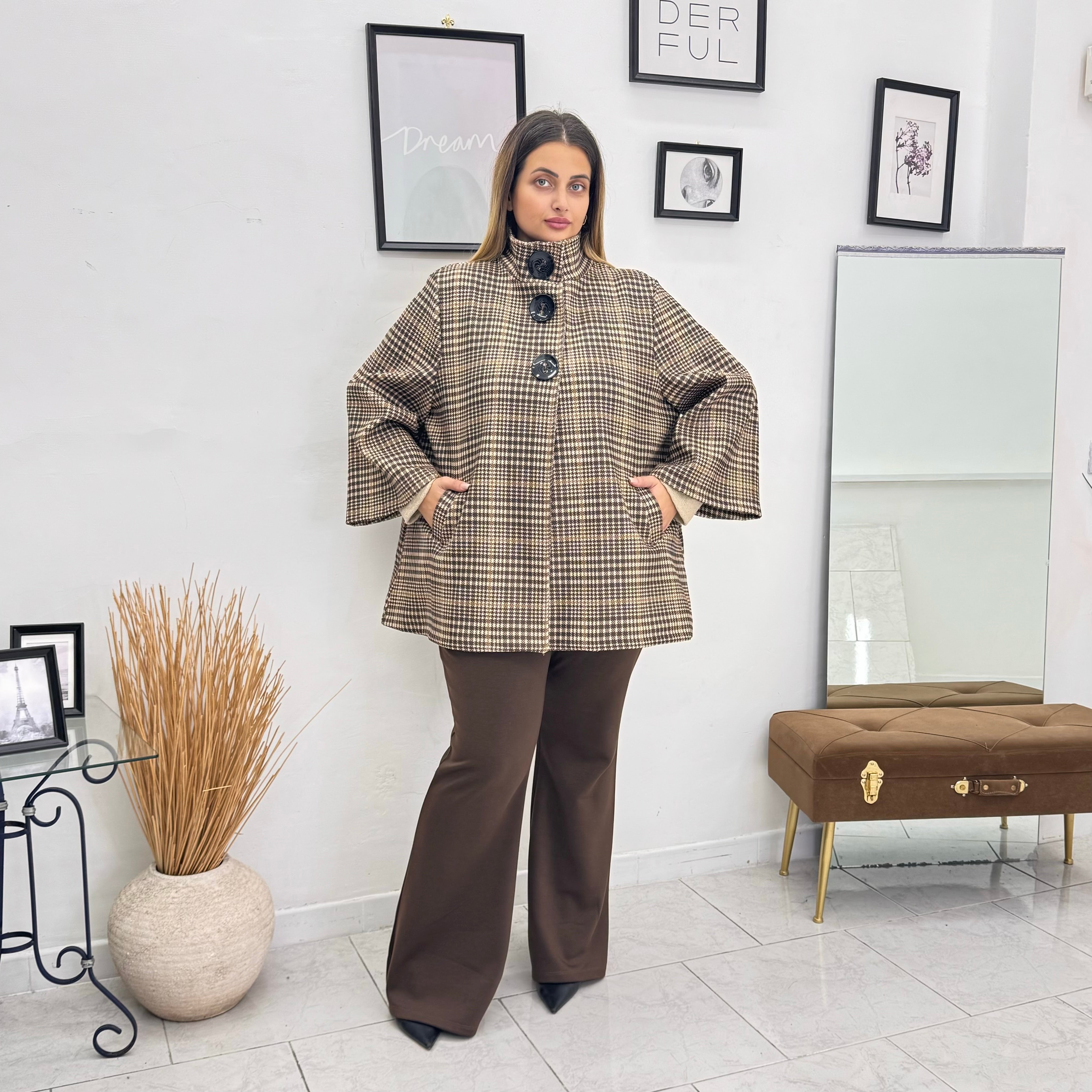 GIACCA BOTTON TARTAN