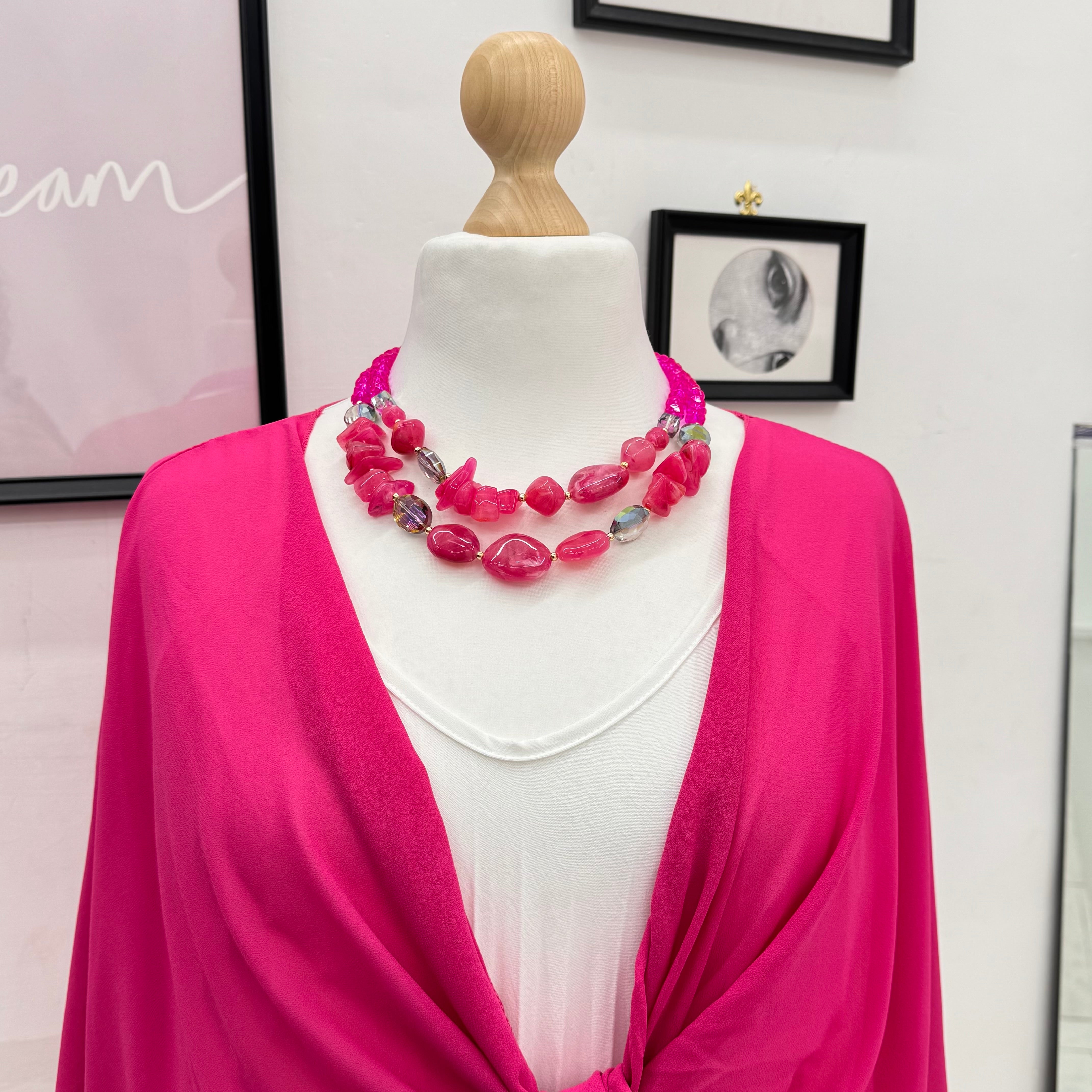 Collana Tekna Fucsia