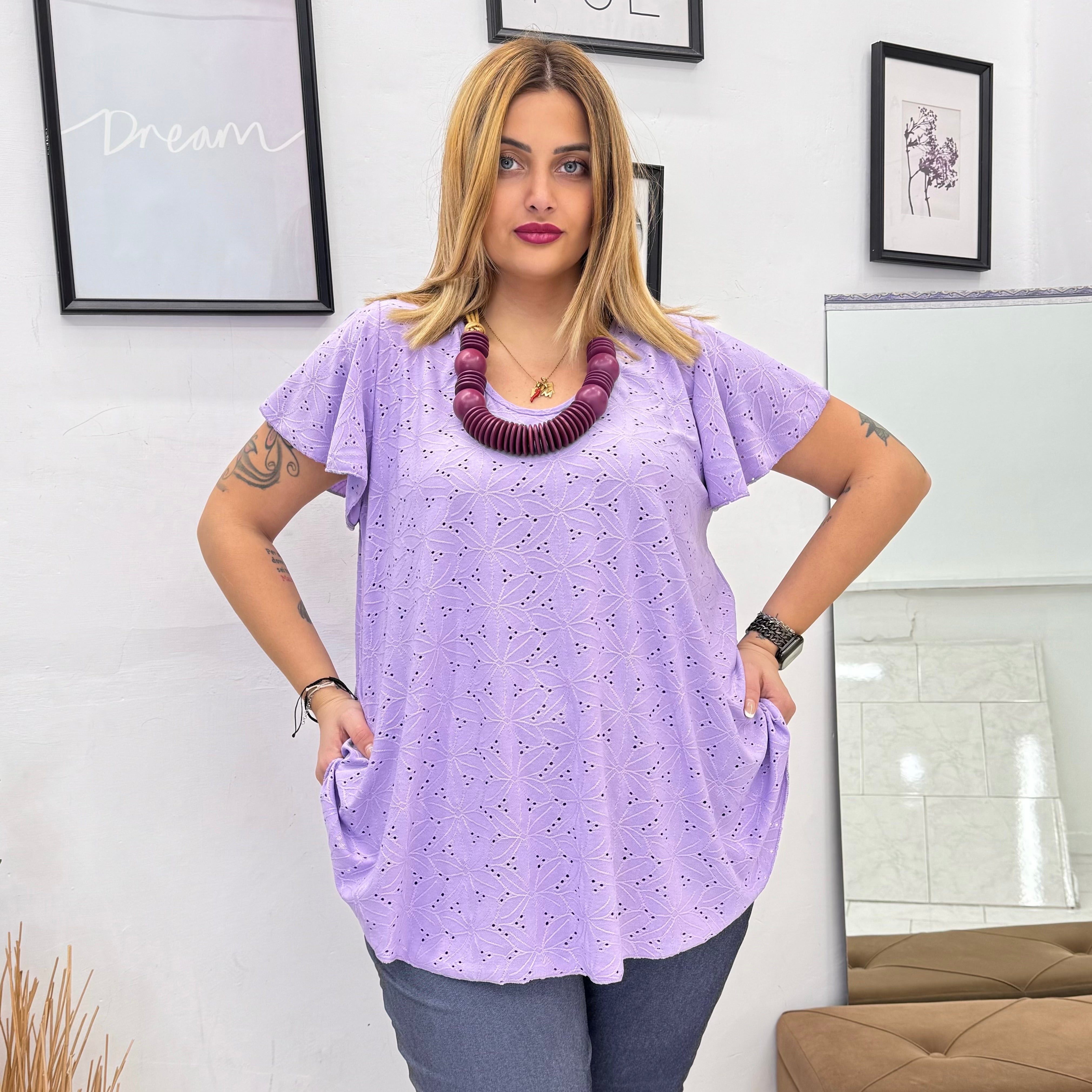 Blusa ricamo
