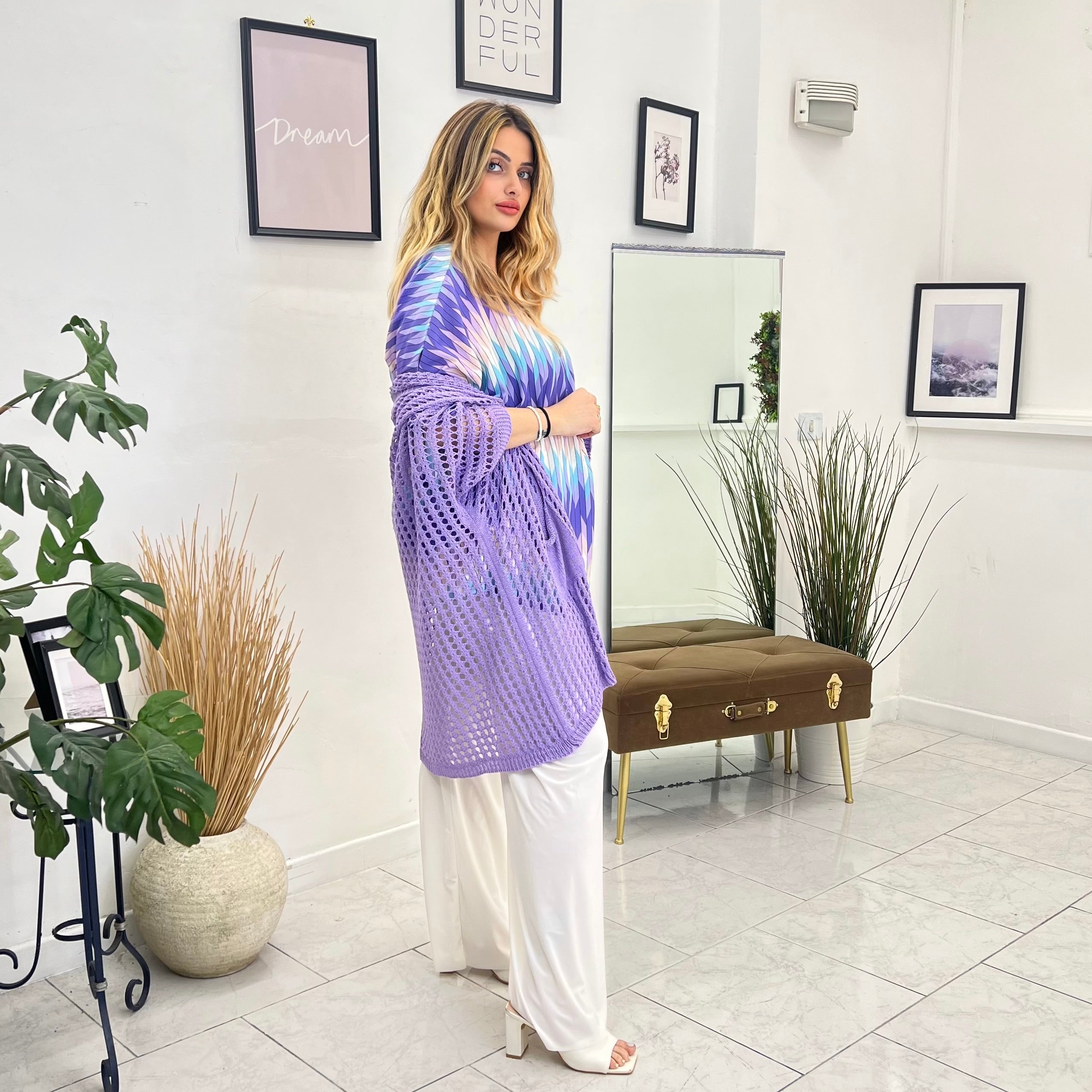 TOTAL LOOK ANGELICA 3 PEZZI LILLA