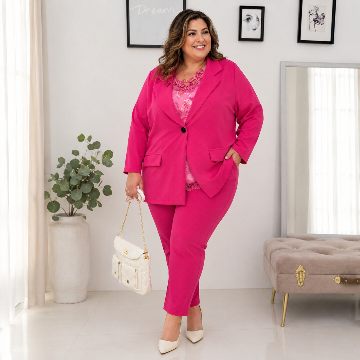 Tailleur elasticizzato per donne curvy Giuly