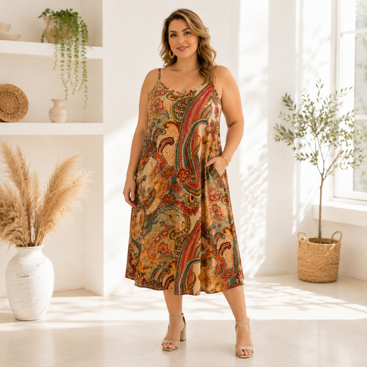 Prendisole “Sahara” – Prendisole Lungo Fantasia Paisley