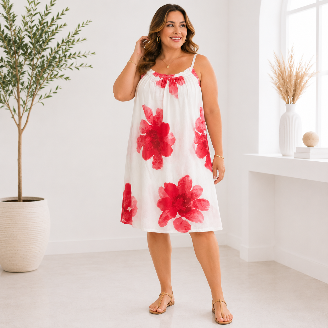 Abito Curvy Flower Pop