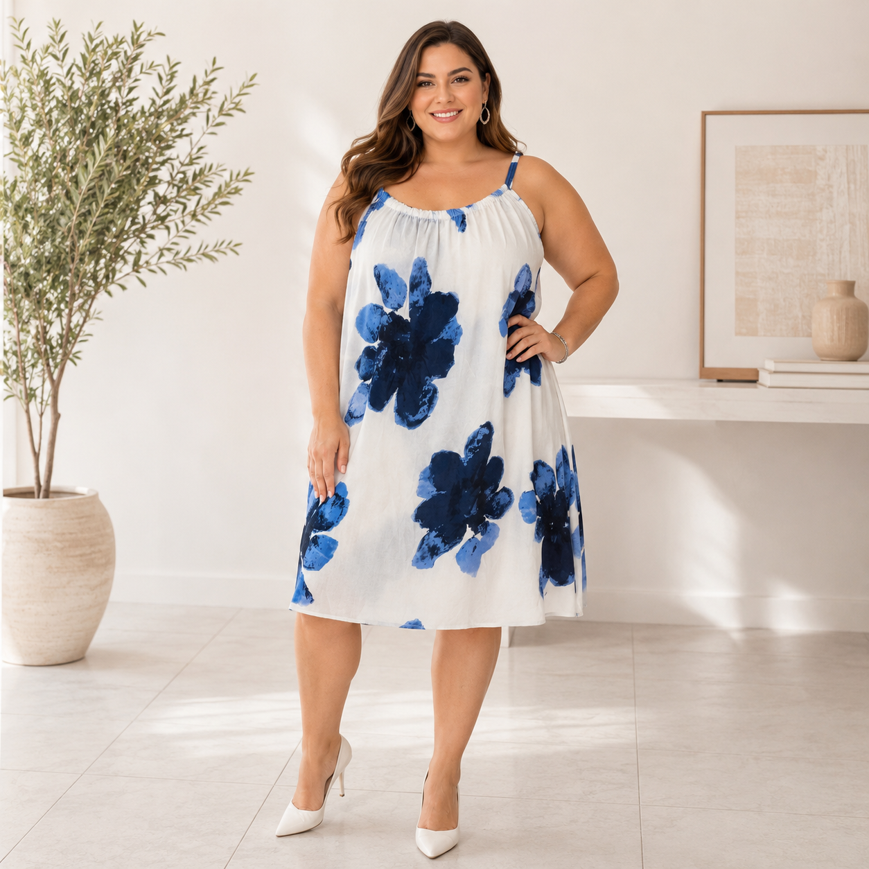 Abito Curvy Flower Pop