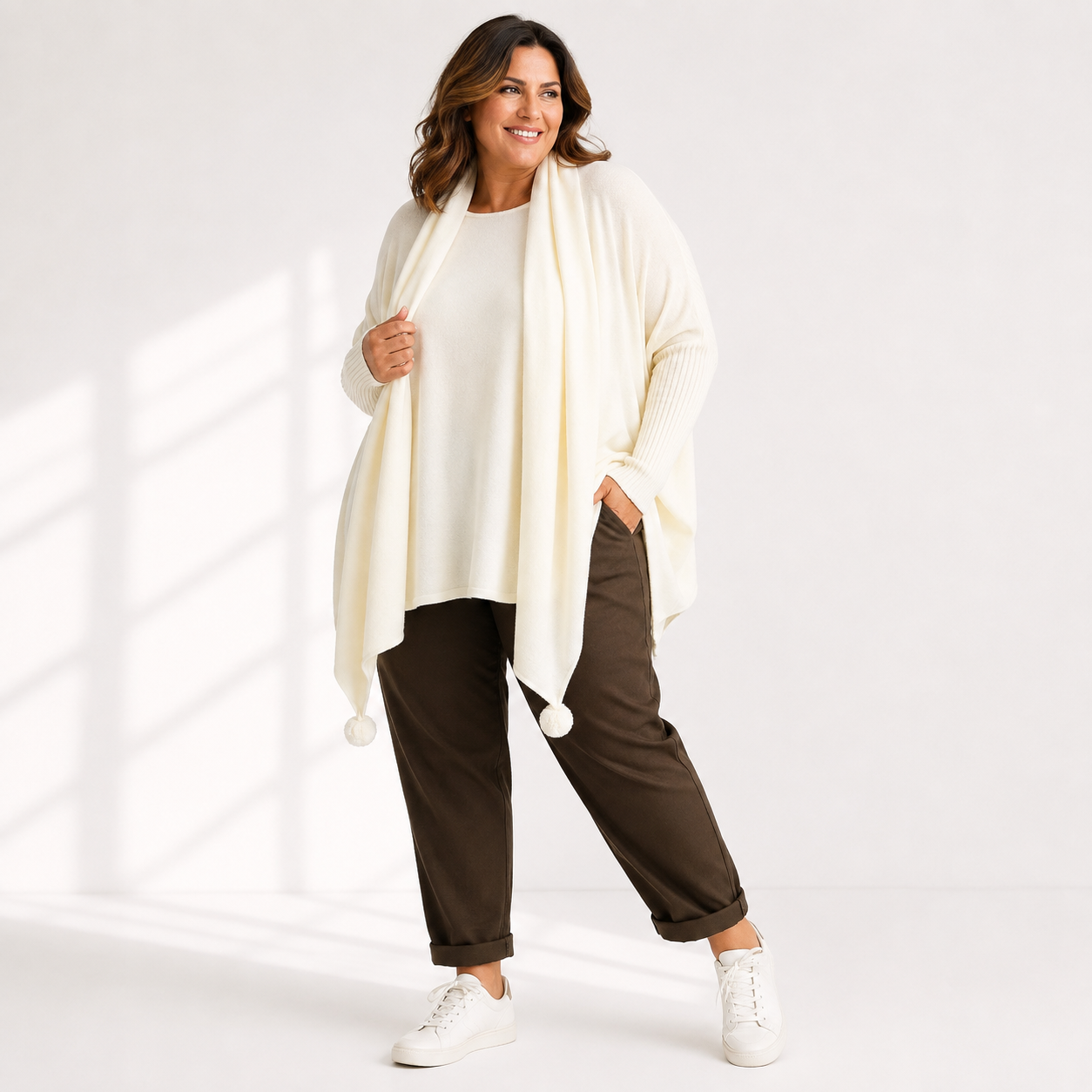 Maxi Maglione con Sciarpa 8032ab