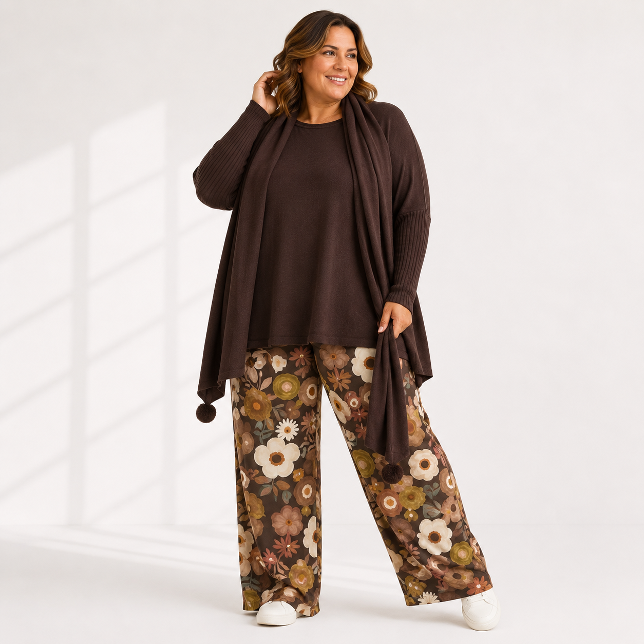 Maxi Maglione con Sciarpa 8032ab