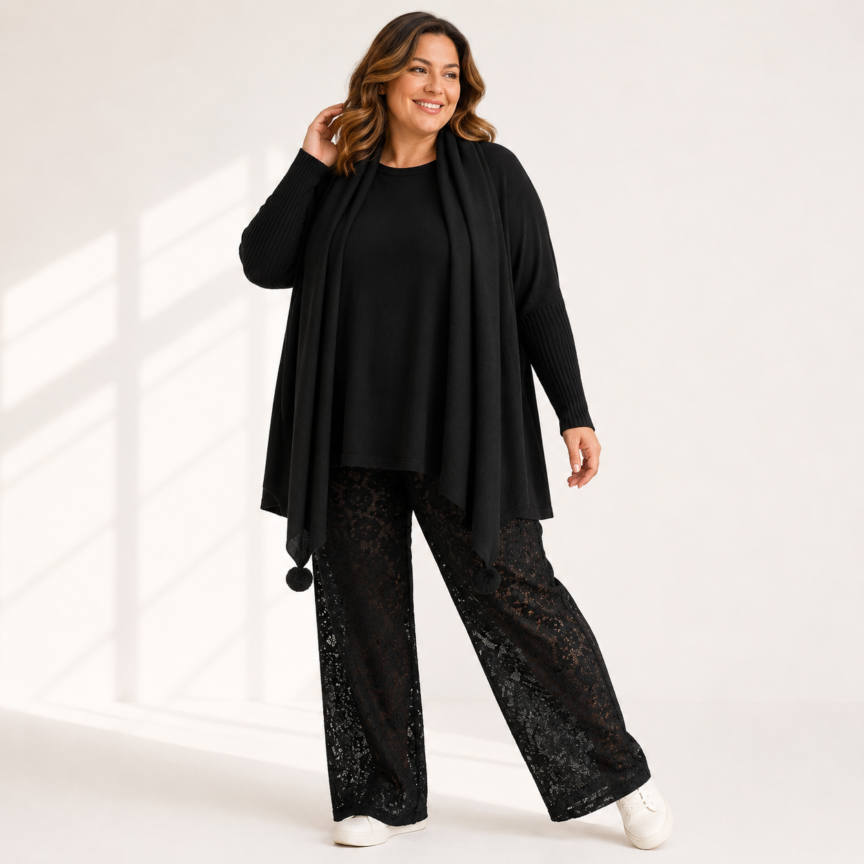 Maxi Maglione con Sciarpa 8032ab
