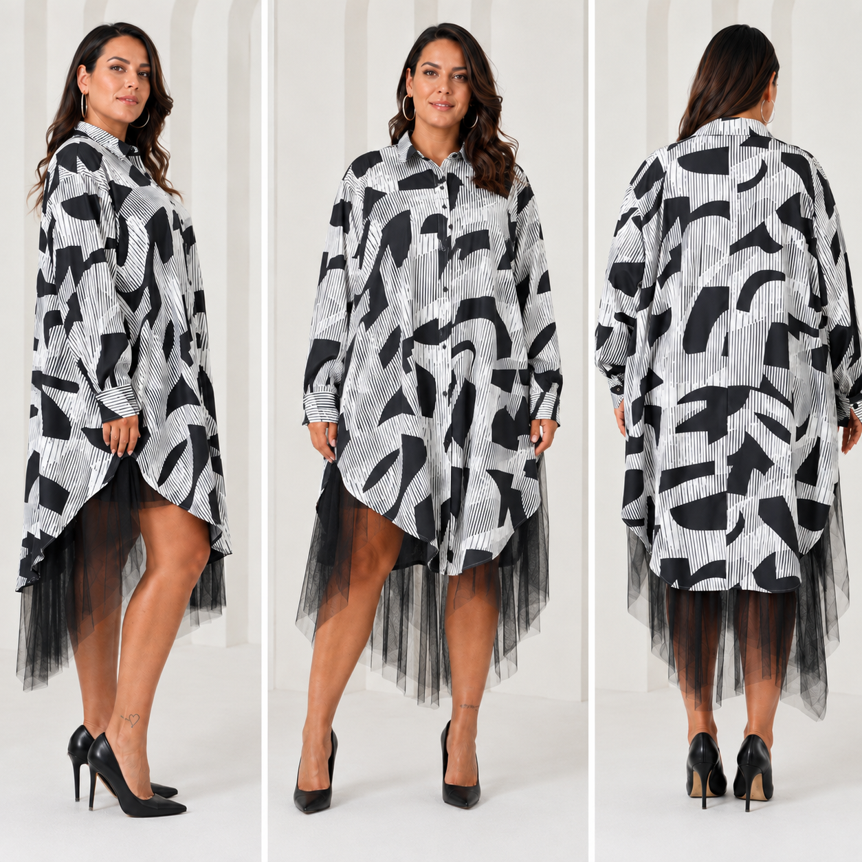 Maxi Camicione Geometric MY1591L