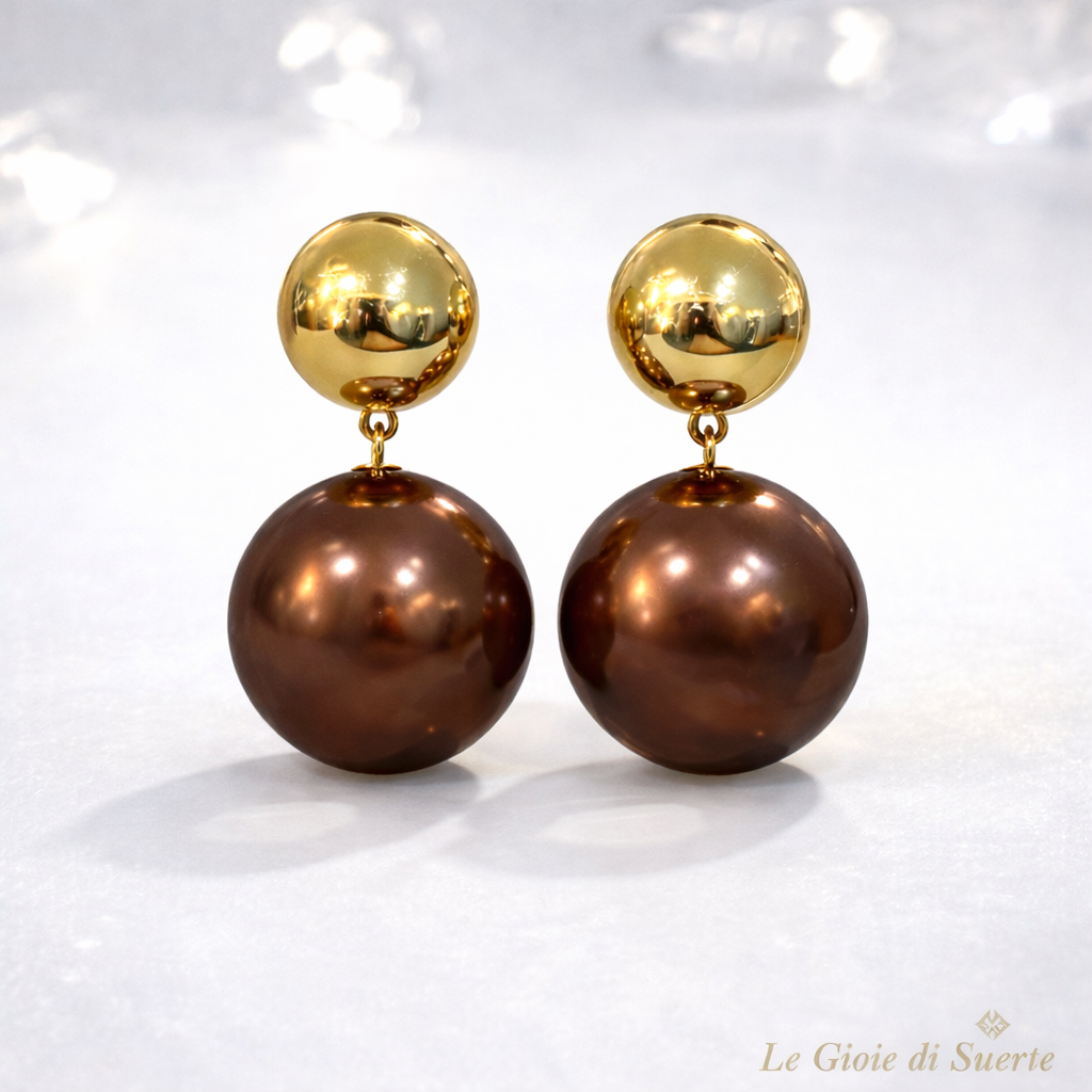 Orecchini Double Pearl