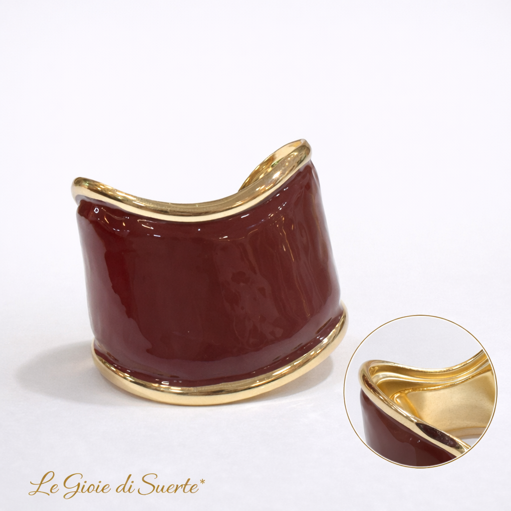 Bracciale Rigido Bordeaux Glam