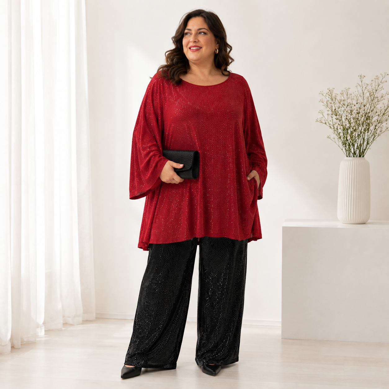 Maglia Trapezio Strass