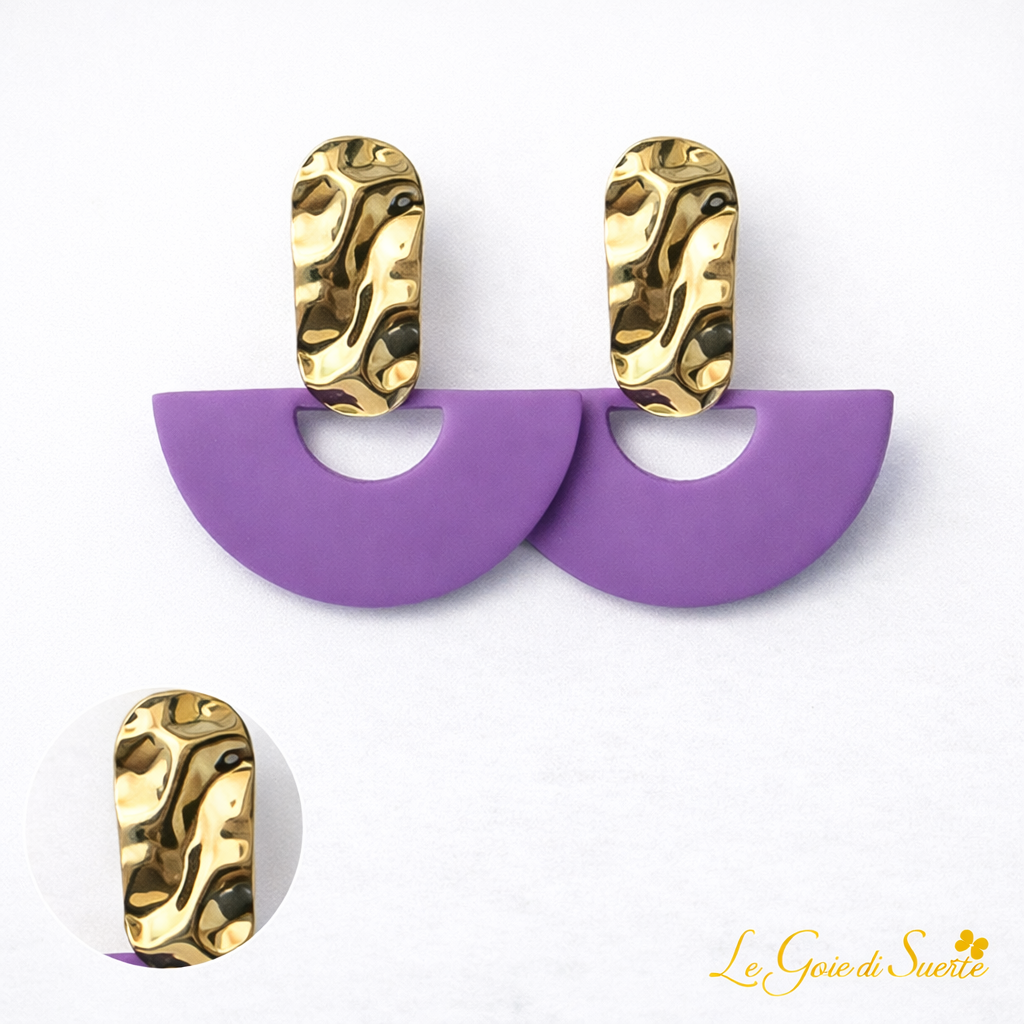 Orecchini Violet Gold Half