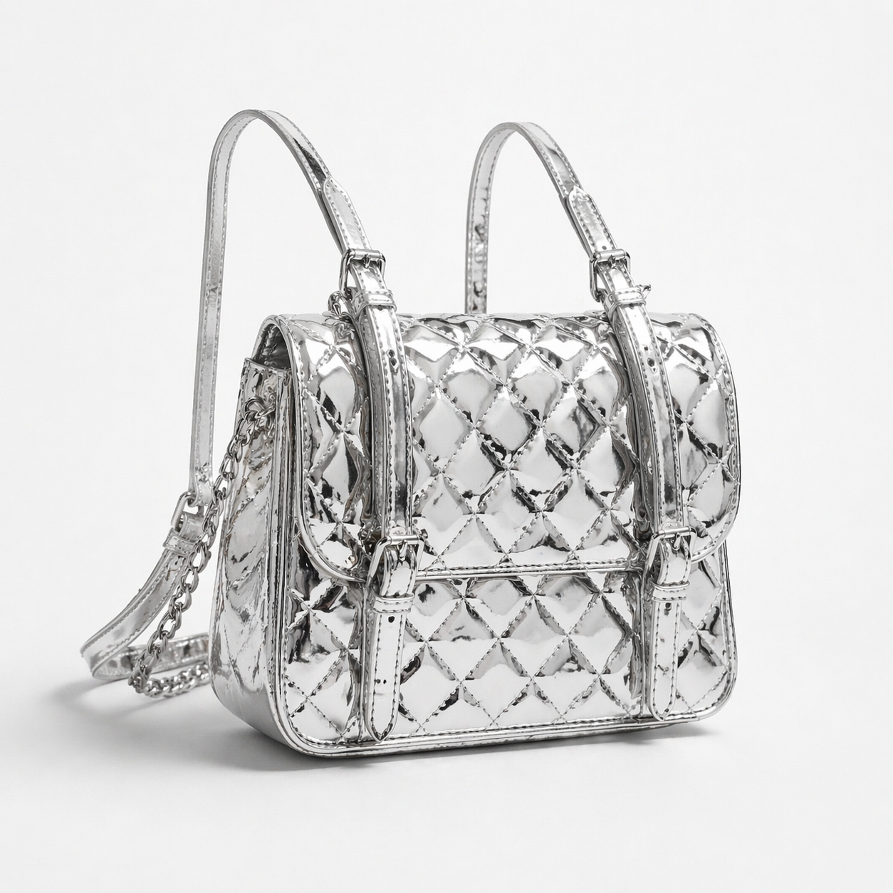 Borsa Silver Mirror Convertibile