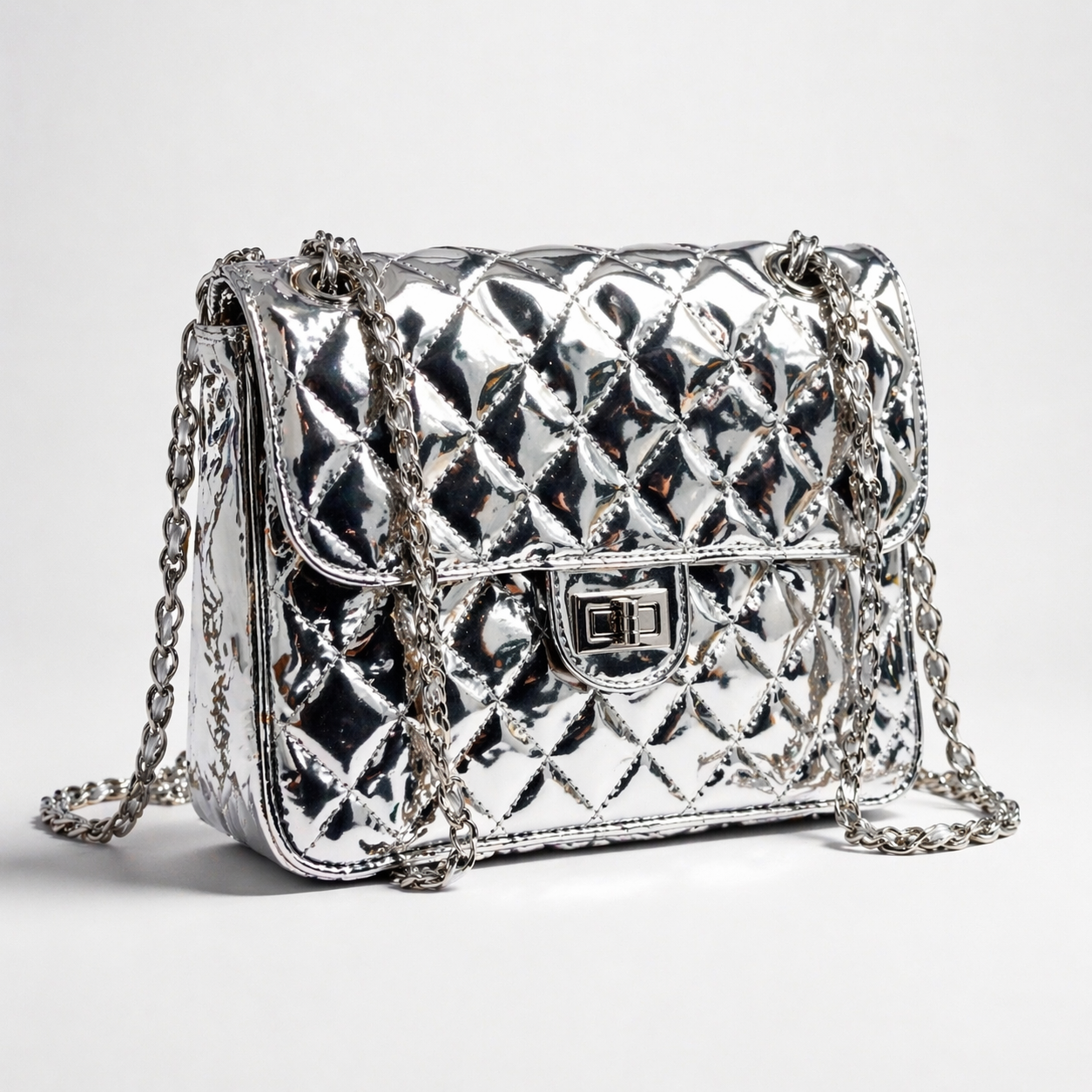 Borsa Silver Mirror Convertibile