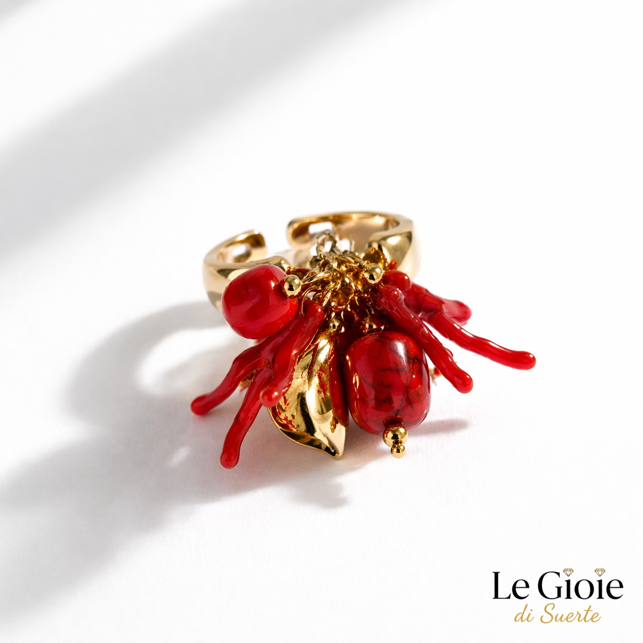 Anello Corallo Chic Red