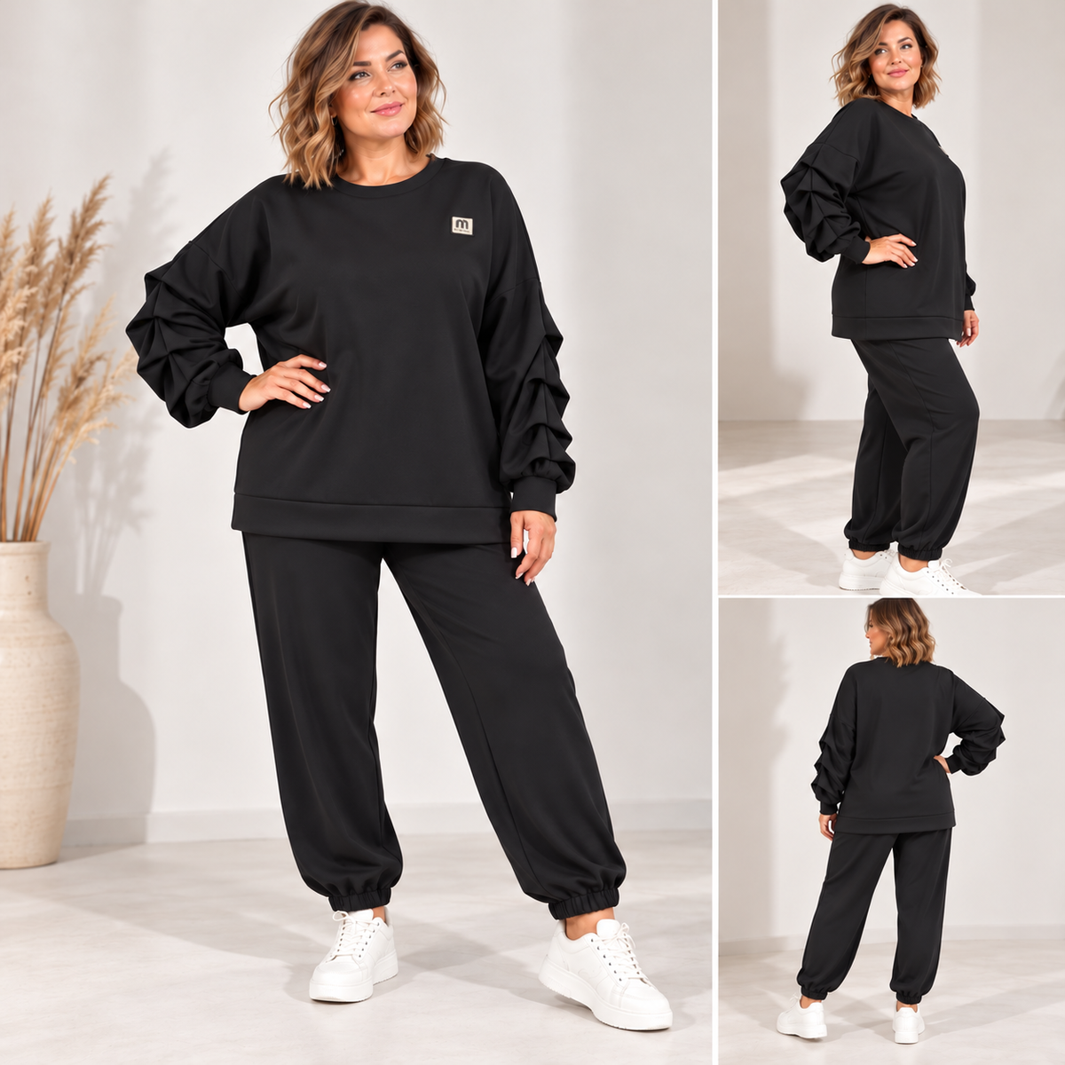 Tuta Black Rouches