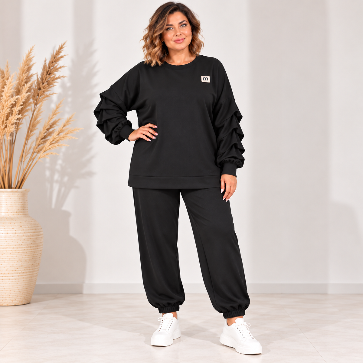 Tuta Black Rouches