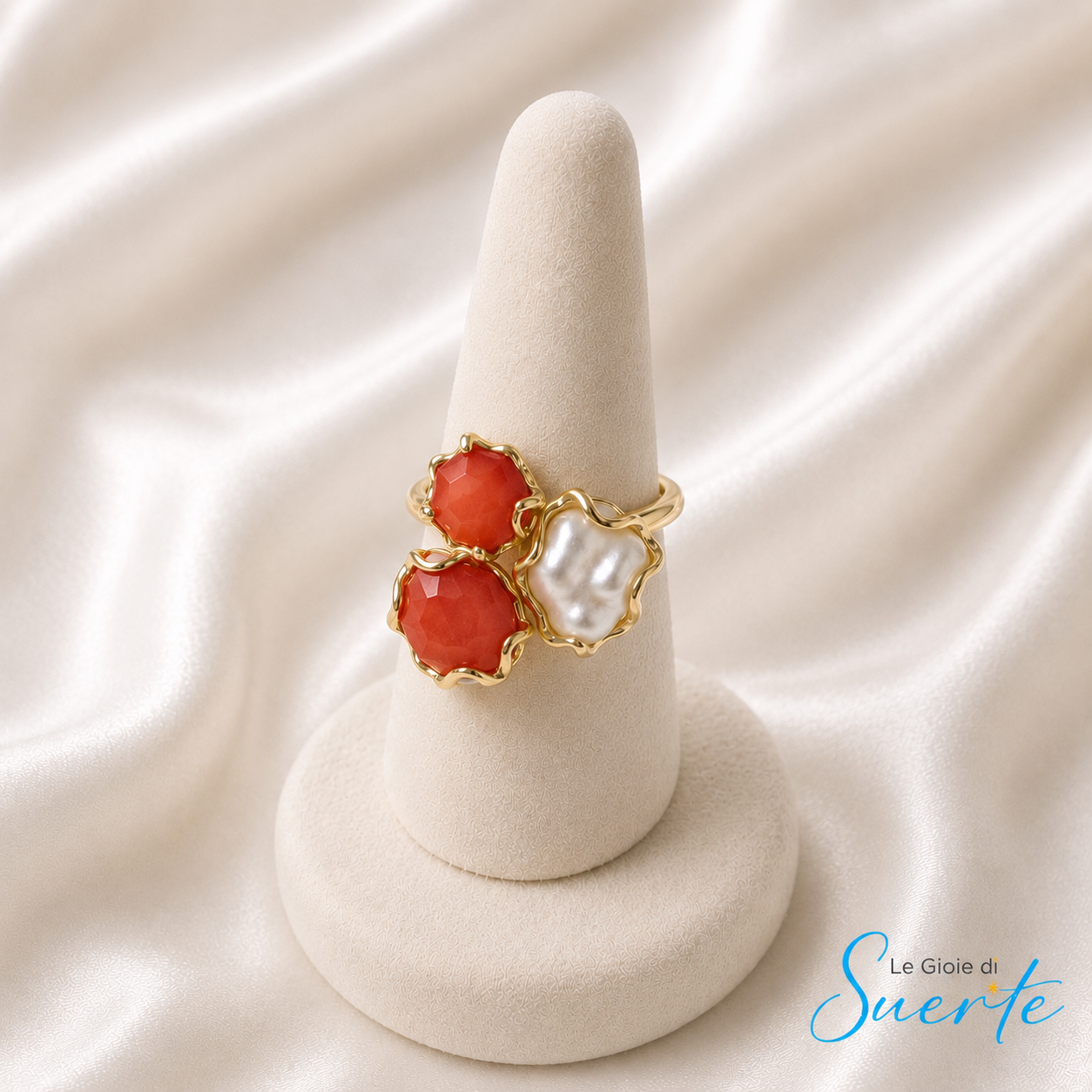 Anello Coral Pearl