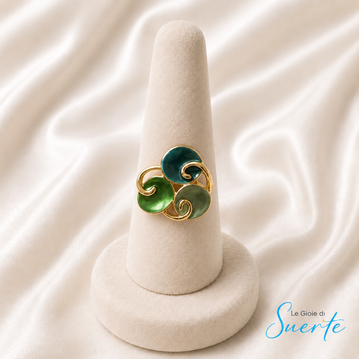 Anello Aurora Verde