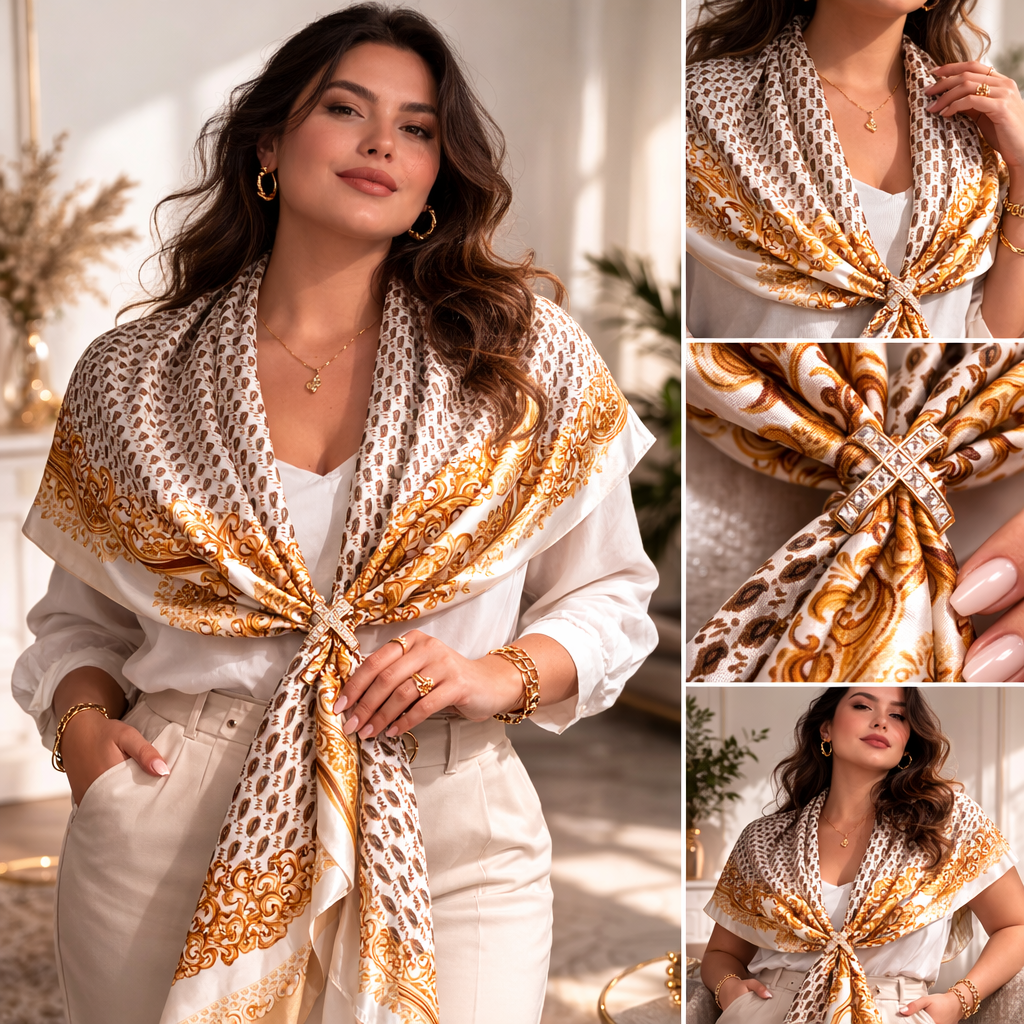 Ferma foulard Incrocio Lumina