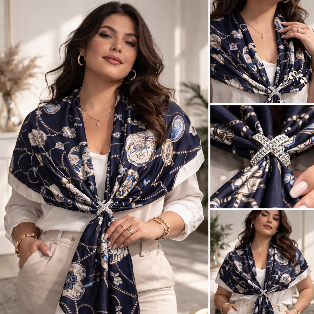 Ferma foulard Incrocio Lumina