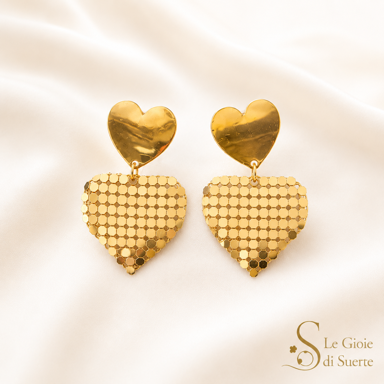 Orecchini Golden Heart Shine