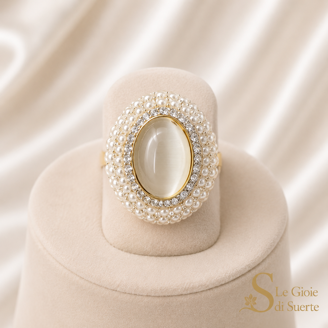 Anello Pearl Moon Elegance