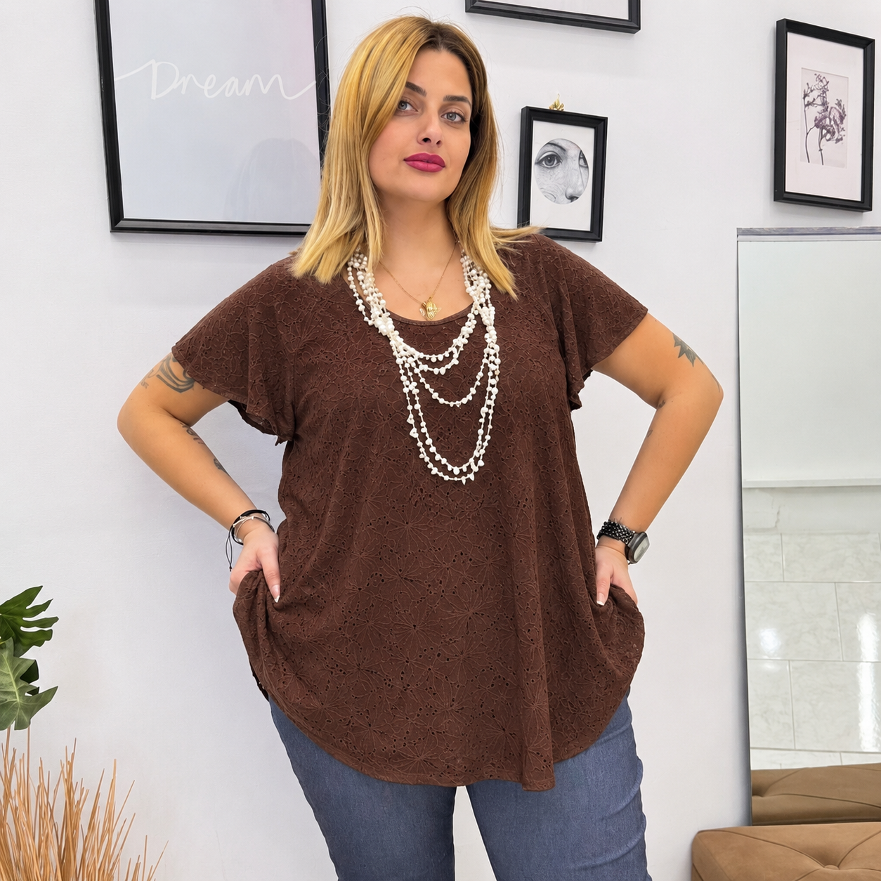 Blusa ricamo