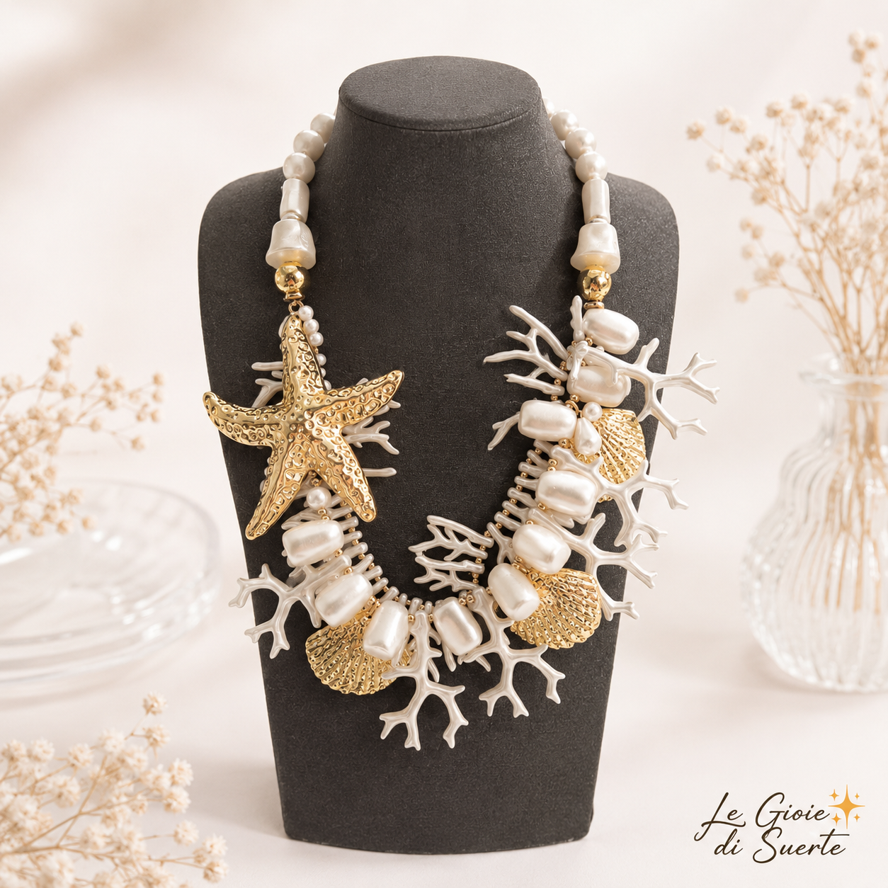 Collana Stella Marina Corallo