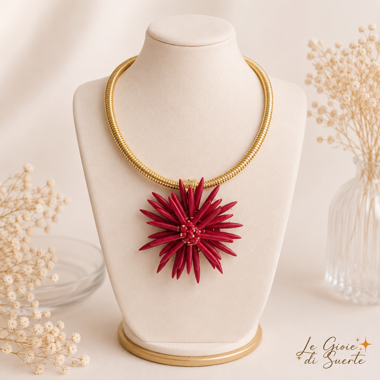 Collana Fiore Rubino