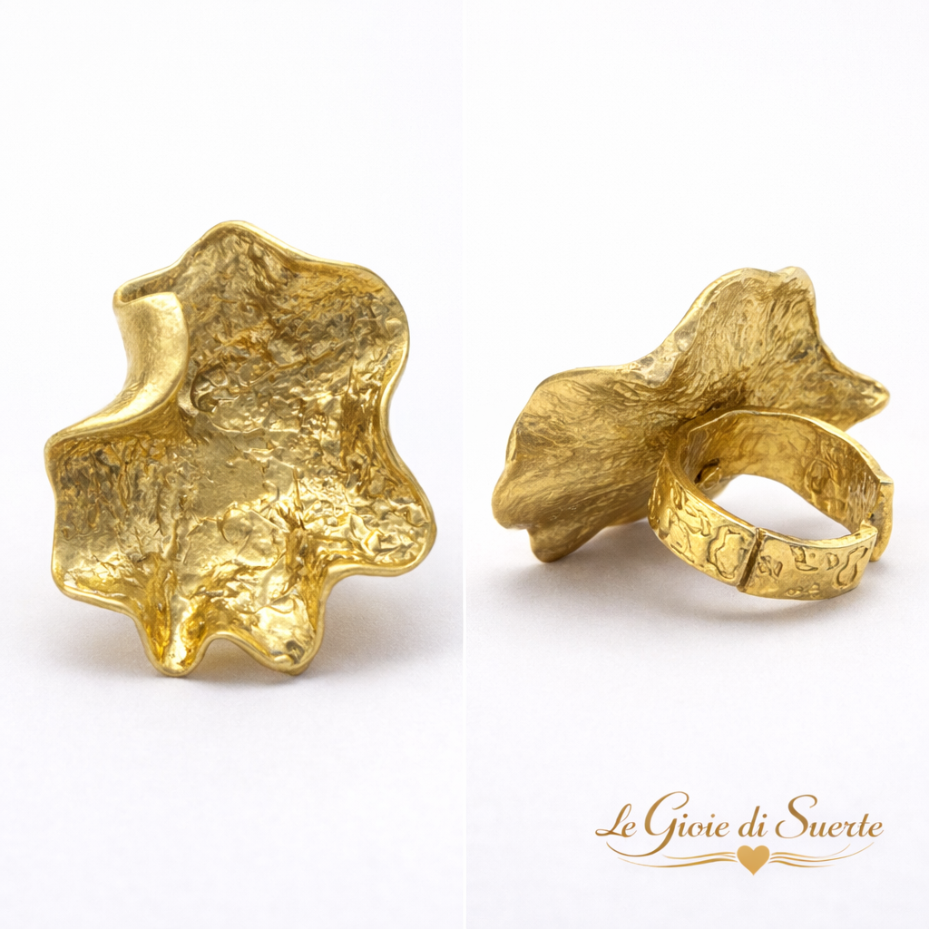 Anello Sculpt Aura Gold