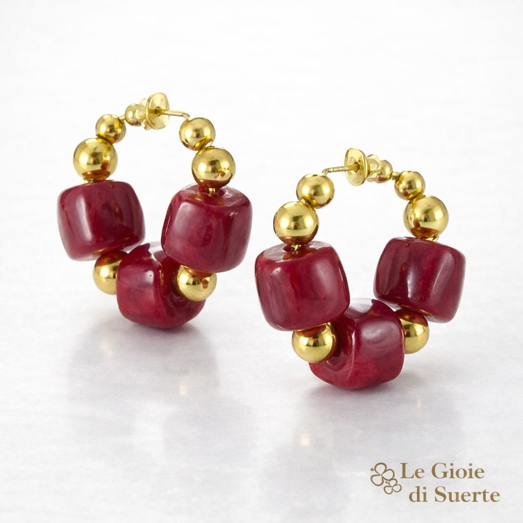 Orecchini Ruby Hoop