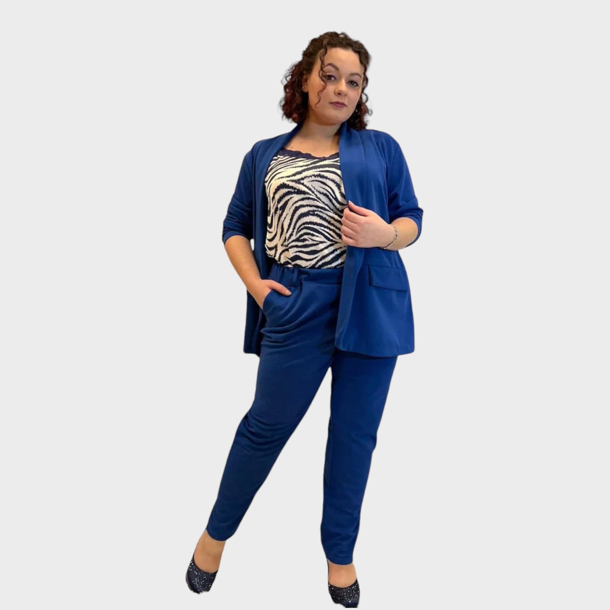 Tailleur con manica arricciata moda curvy