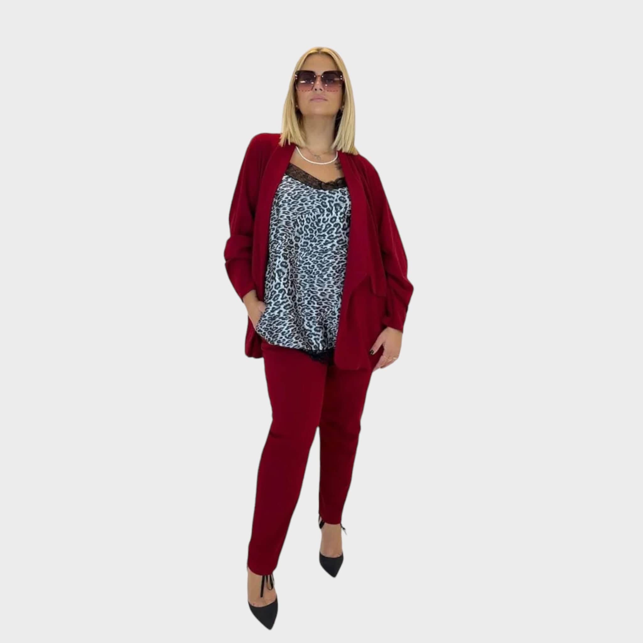 Tailleur con manica arricciata moda curvy